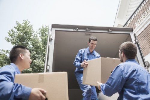 Removal team preparing a flat move in Camberwell