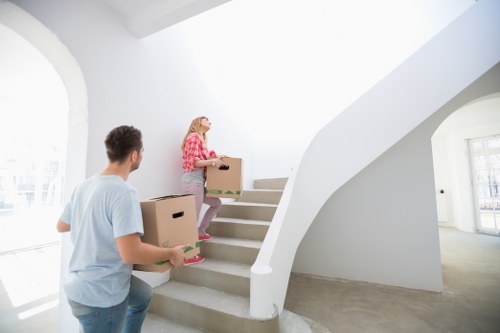 Loading furniture into a van for a Camberwell move