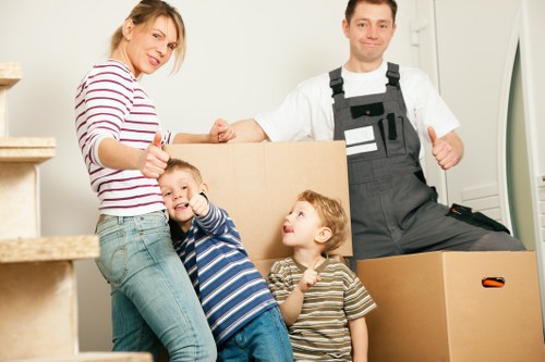 Professional team managing an office move in Camberwell
